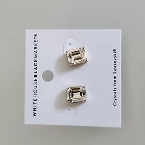 WHBM gold earrings, crystals from Swarovski